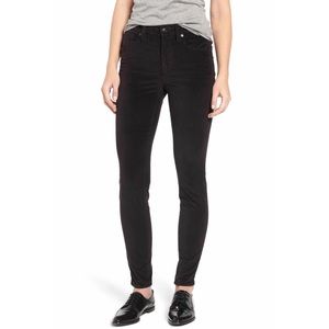Madewell Velvet High Rise Skinny Jeans